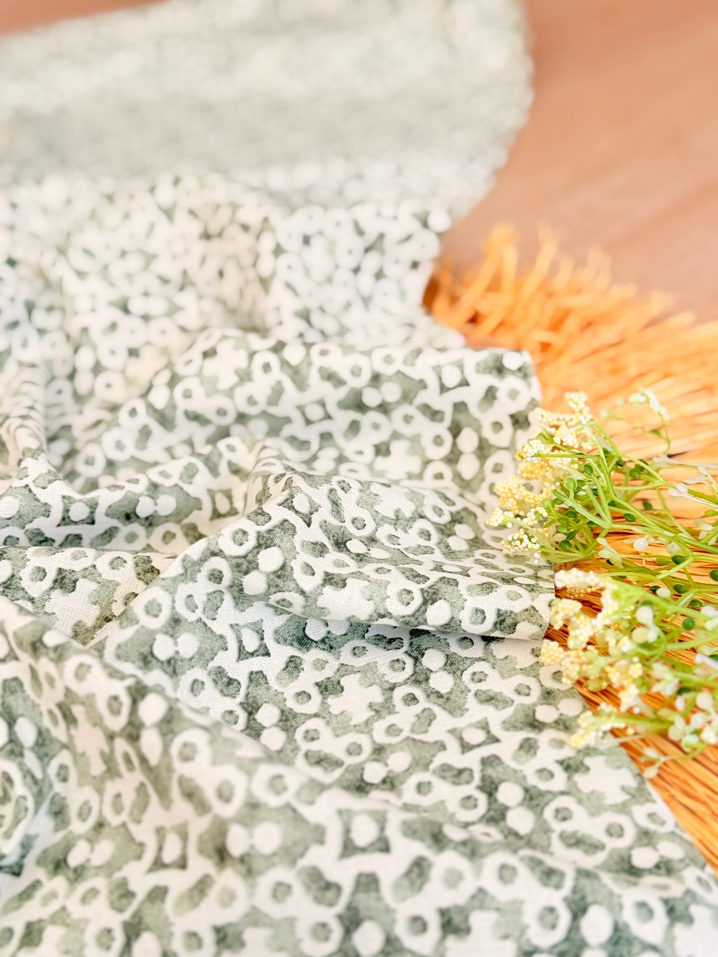 Printed Linen Terra Mosaic
