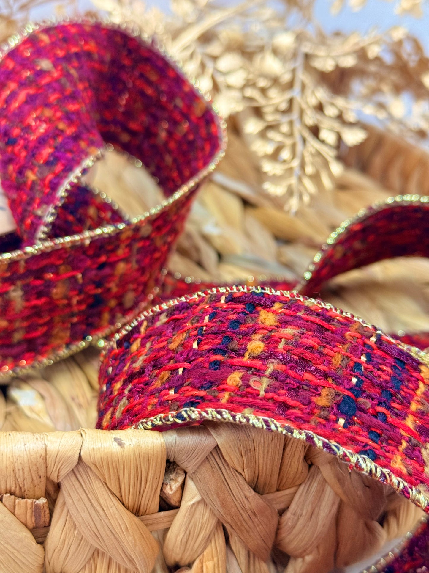 Listón Golden Flame Tweed