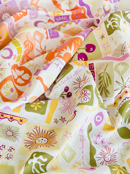 Printed Linen Marco Polo