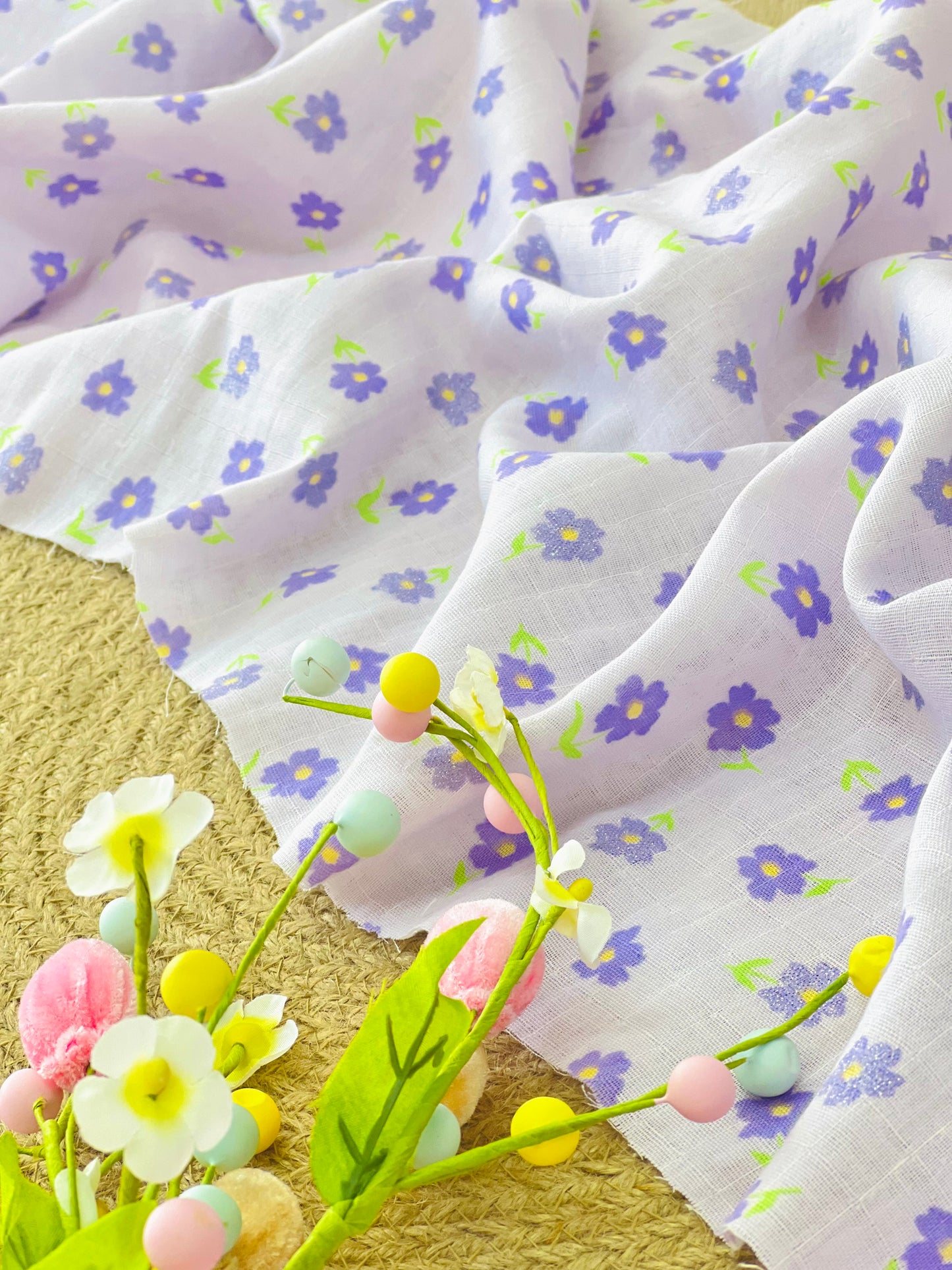 Muselina Shiny Flower 03