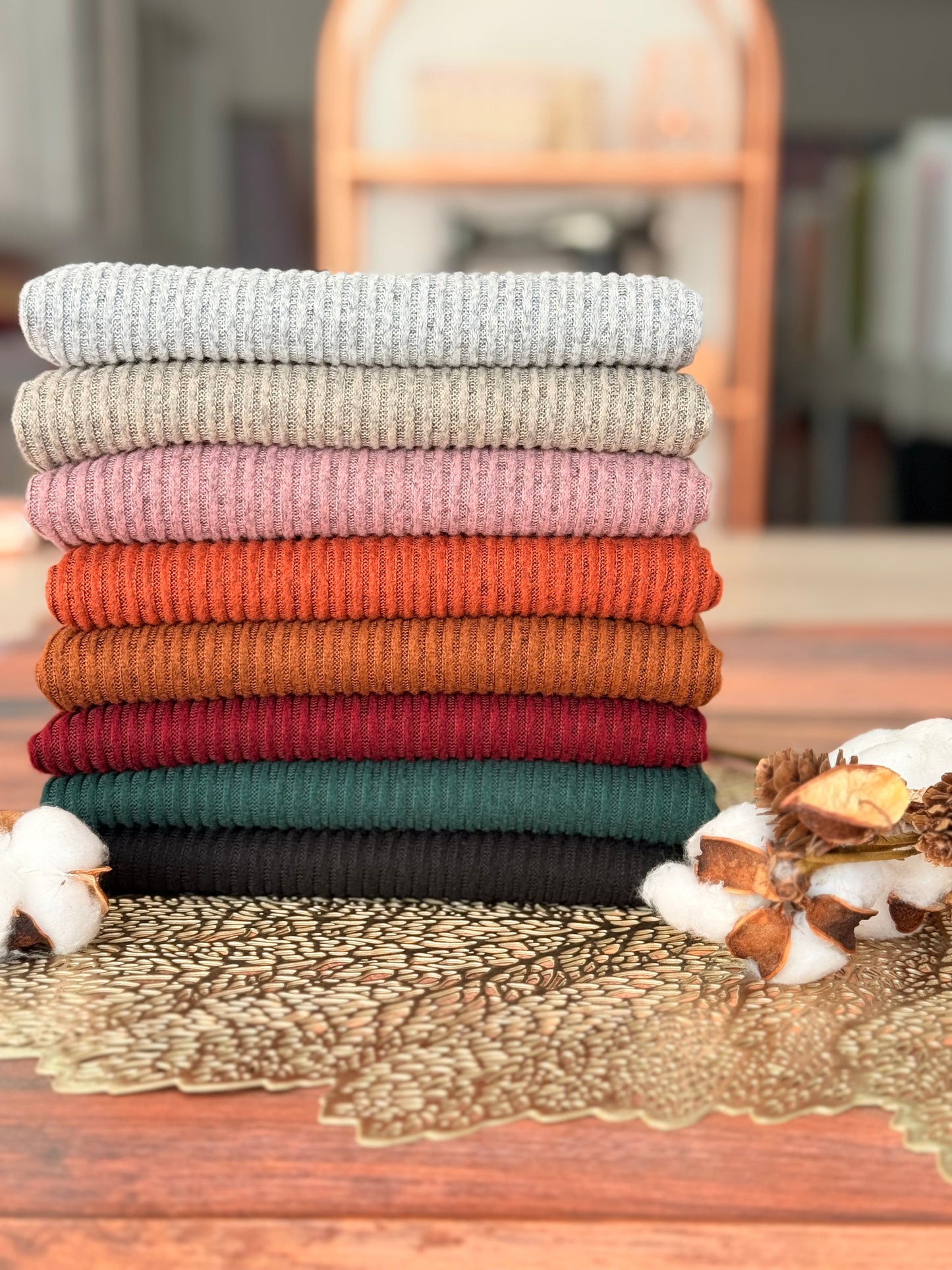 Sweater Knitted Rib Heather