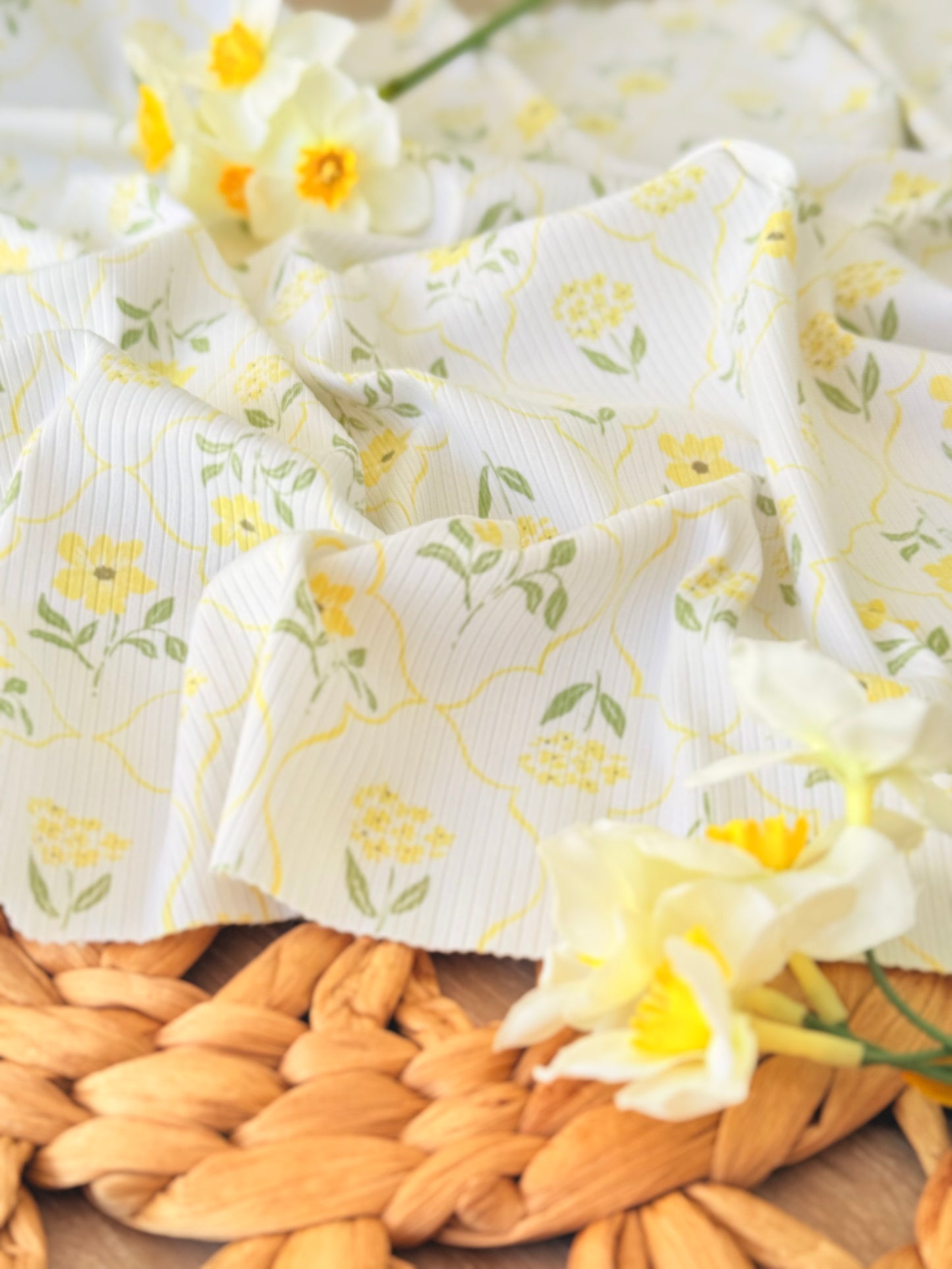 Printed Rib Morning Bloom