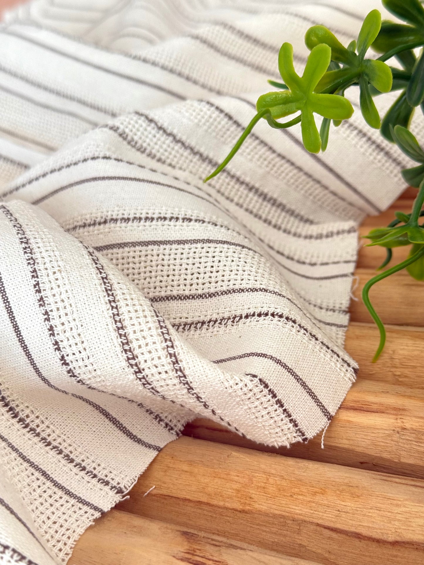 Artisanal Printed Linen Stripes 02