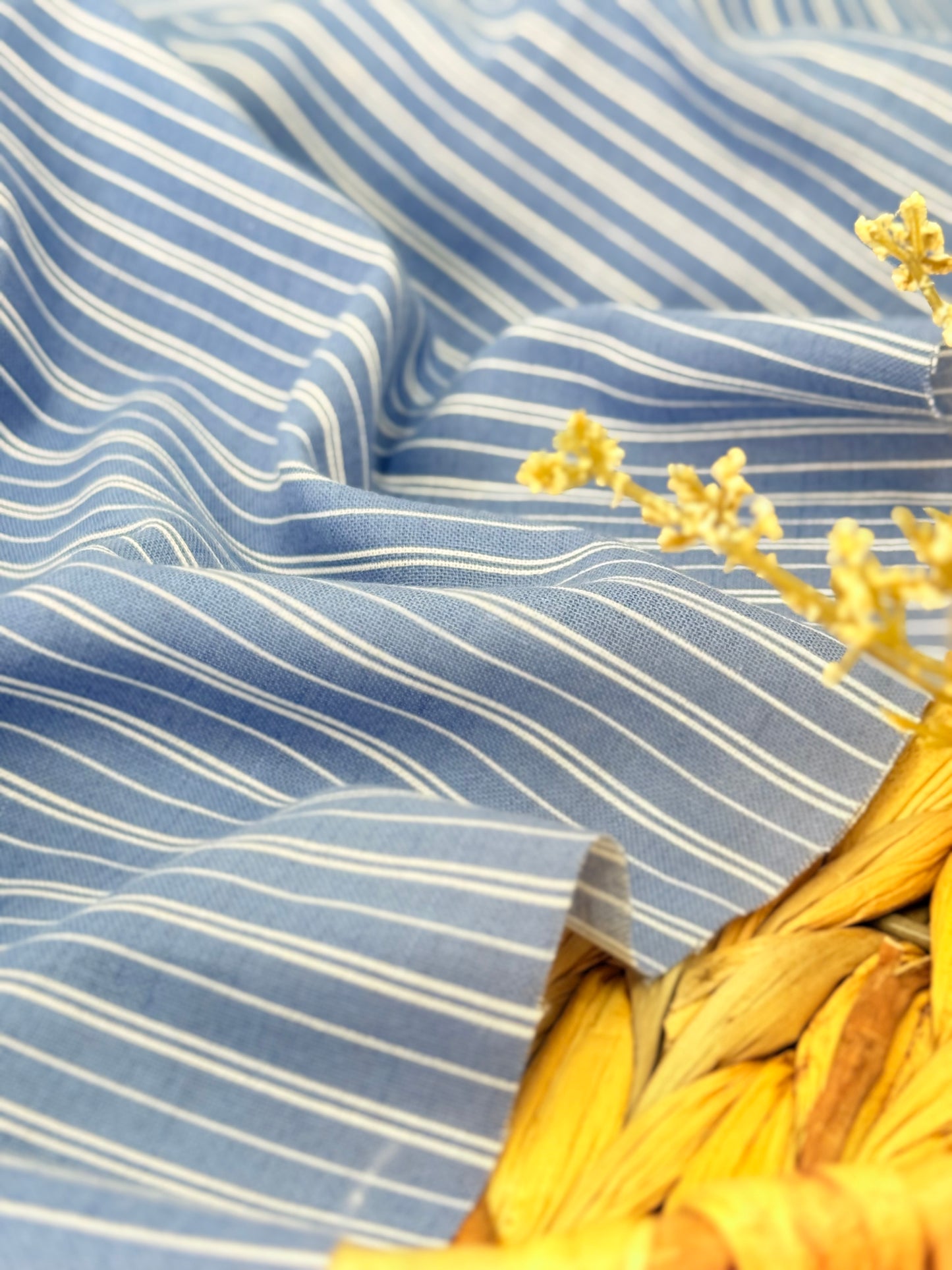 Printed Linen Indigo Harmony