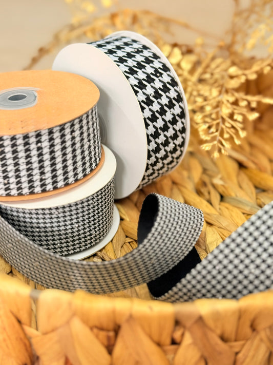 Listón Black & White Tweed
