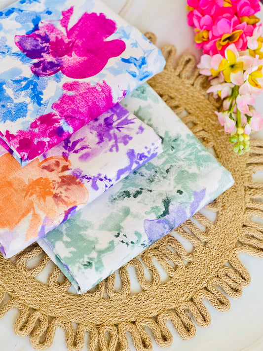 Printed Linen Begonia