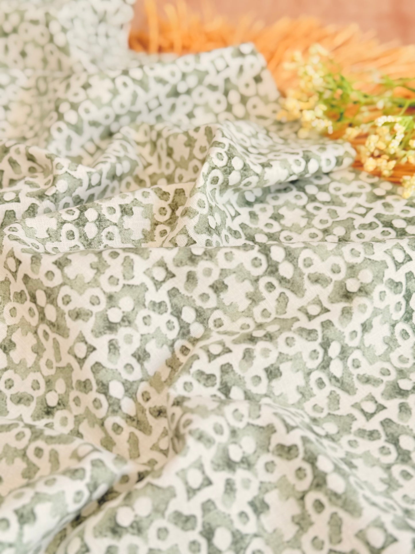 Printed Linen Terra Mosaic