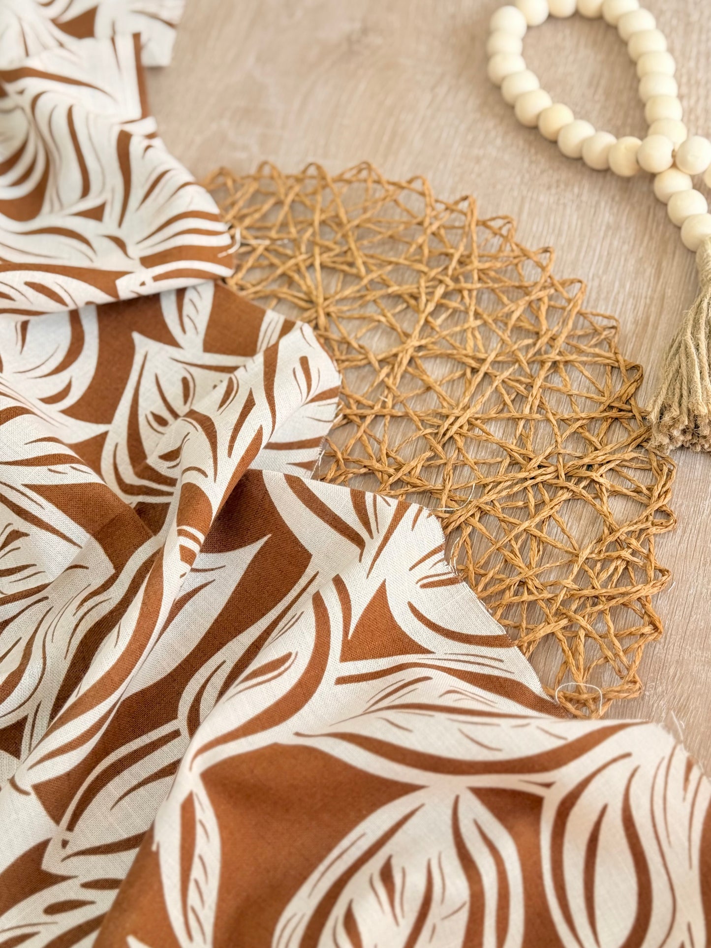 Printed Linen Tropical Trace
