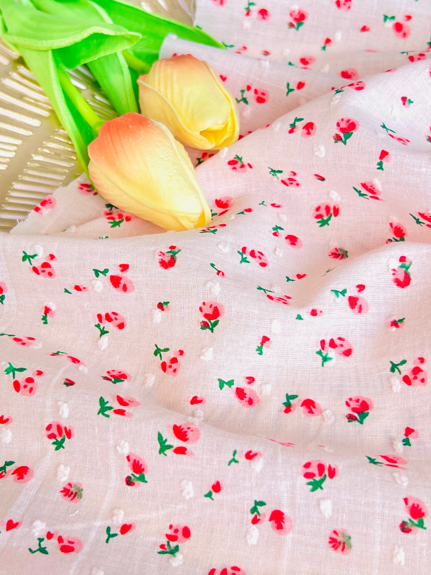 Printed Plumeti Cotton Flowers 14