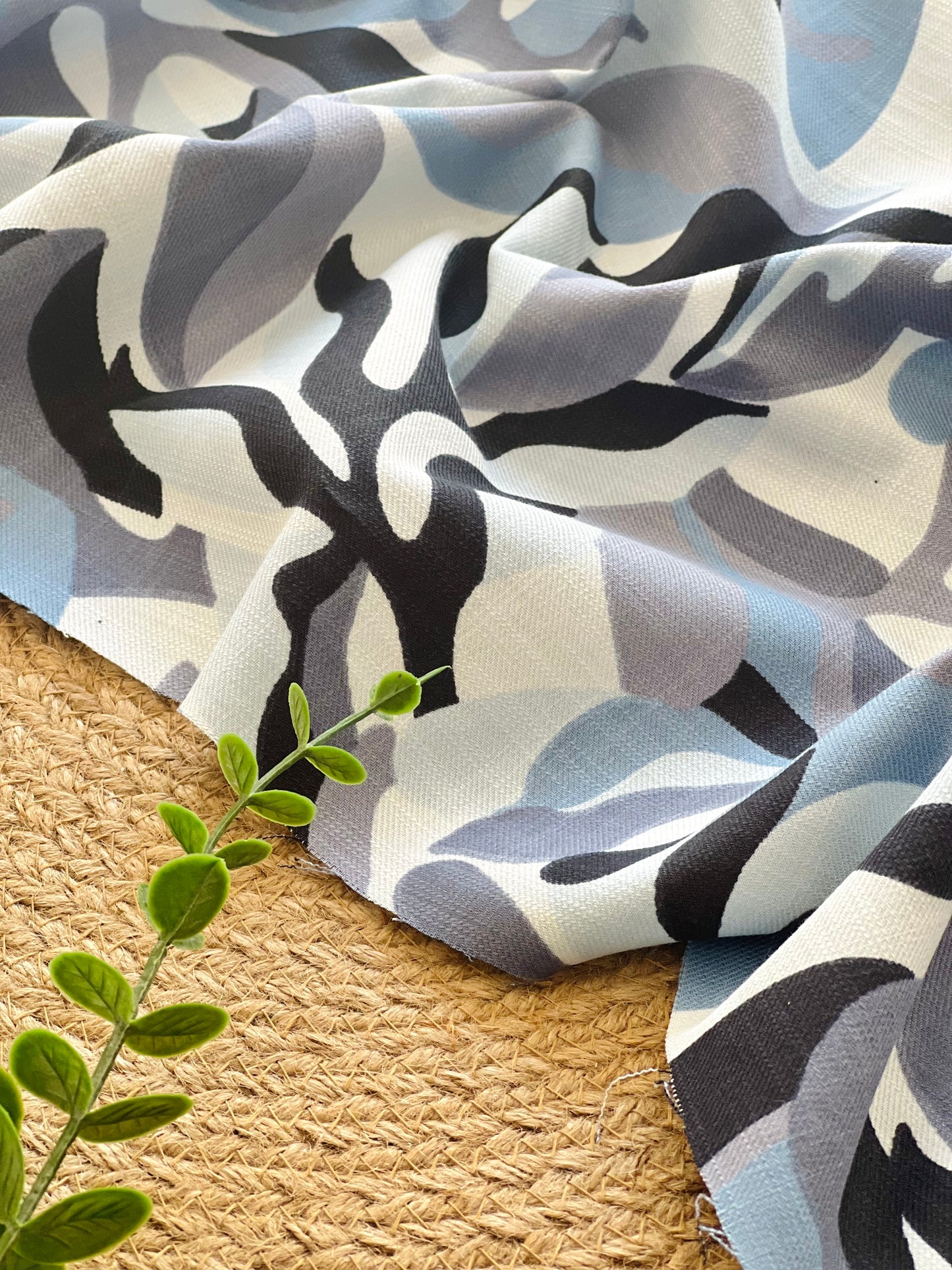 Slub Printed Linen Urban Jungle