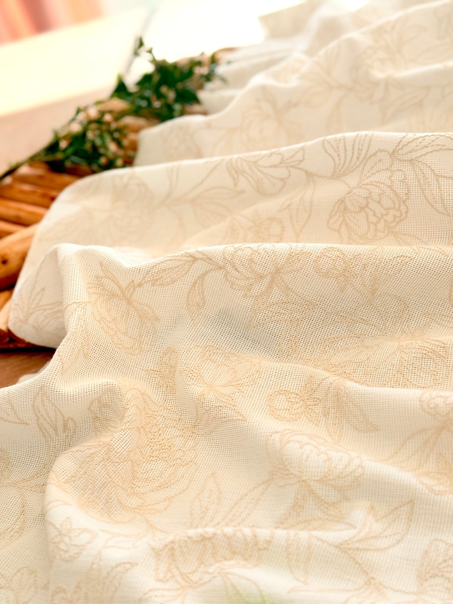 Artisanal Printed Linen Pastel Petals