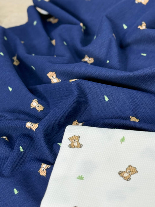 Printed Waffle Teddy Bear