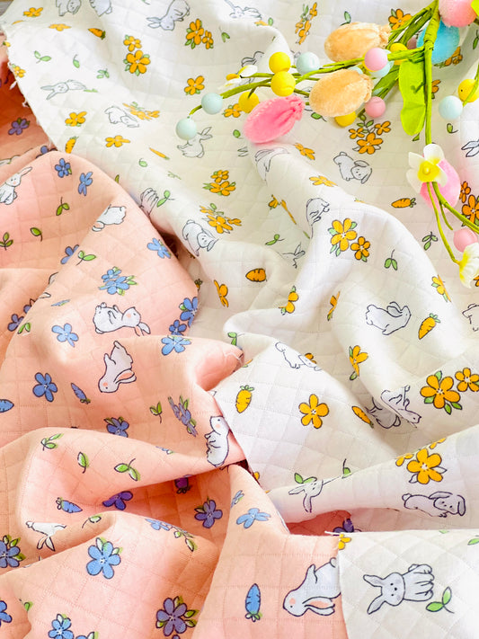 Printed Quilted Fabric Spring Hops