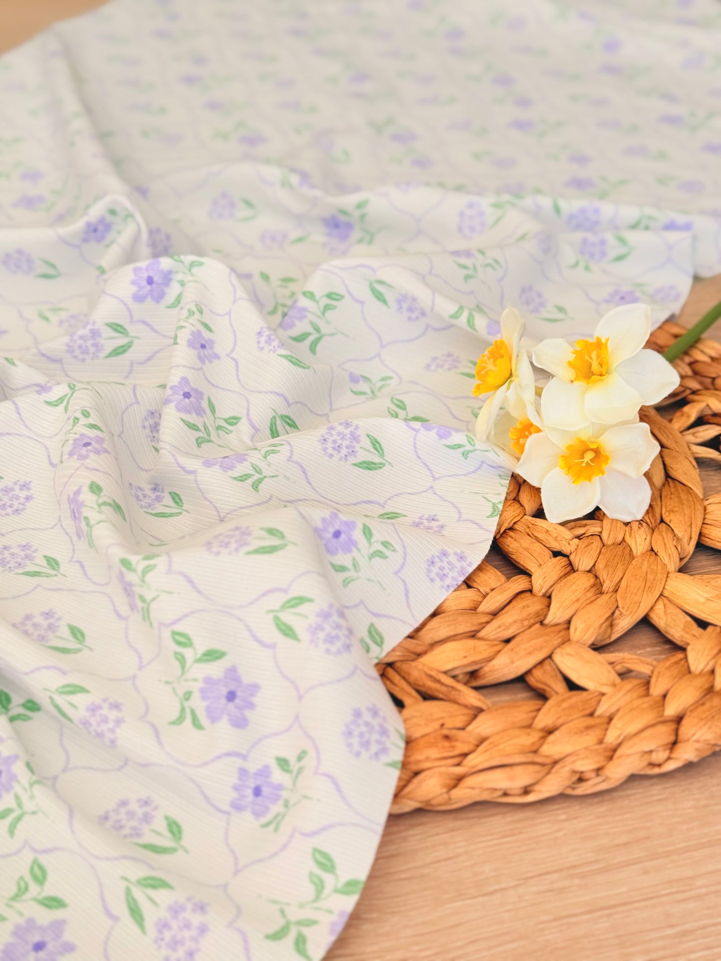 Printed Rib Morning Bloom