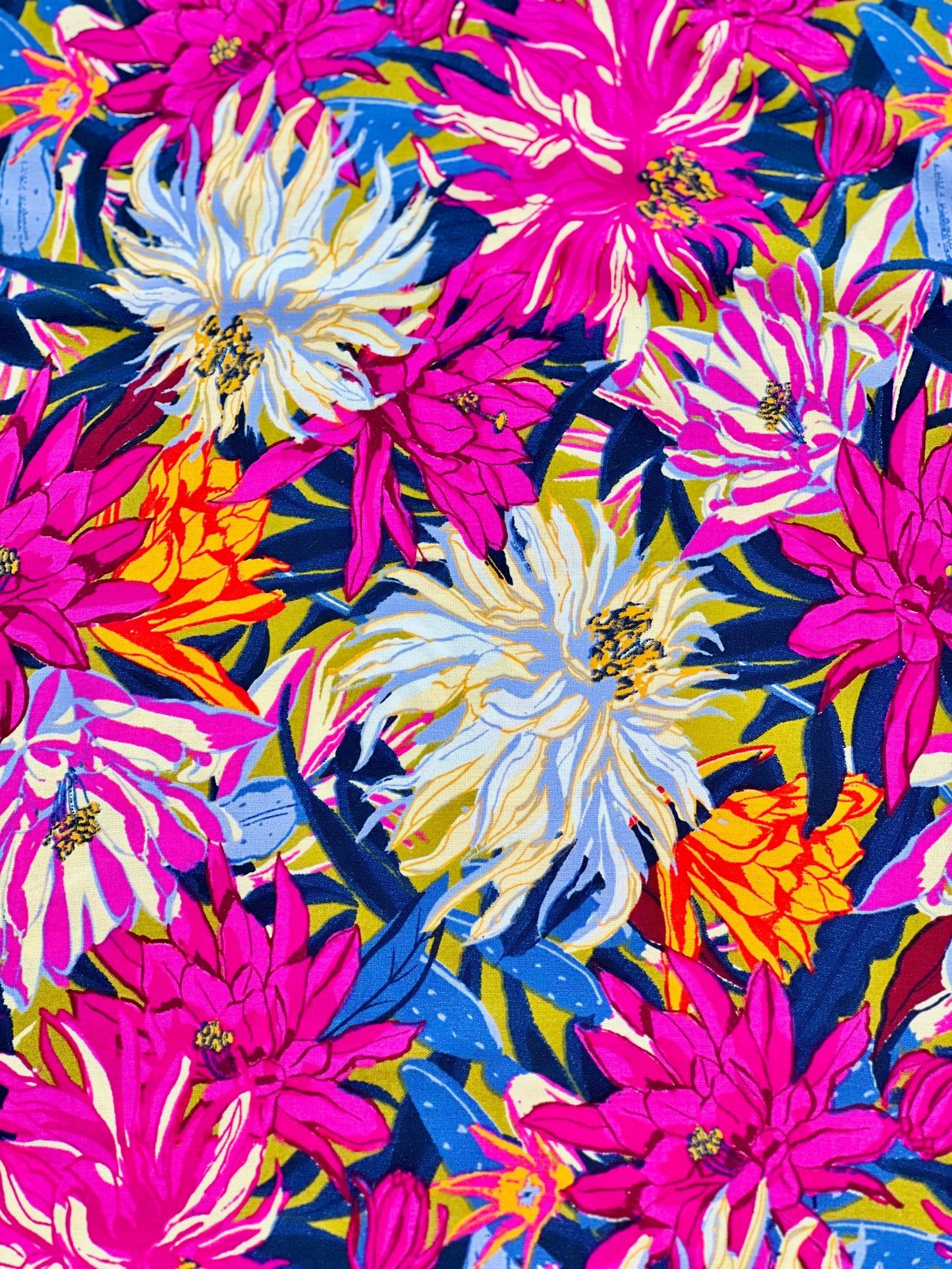 Rayón Challis Crisantemo