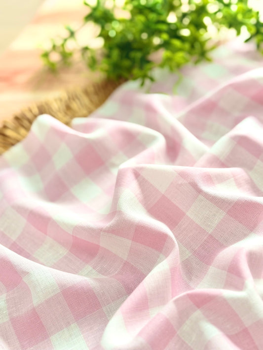 Printed Linen Checks 08