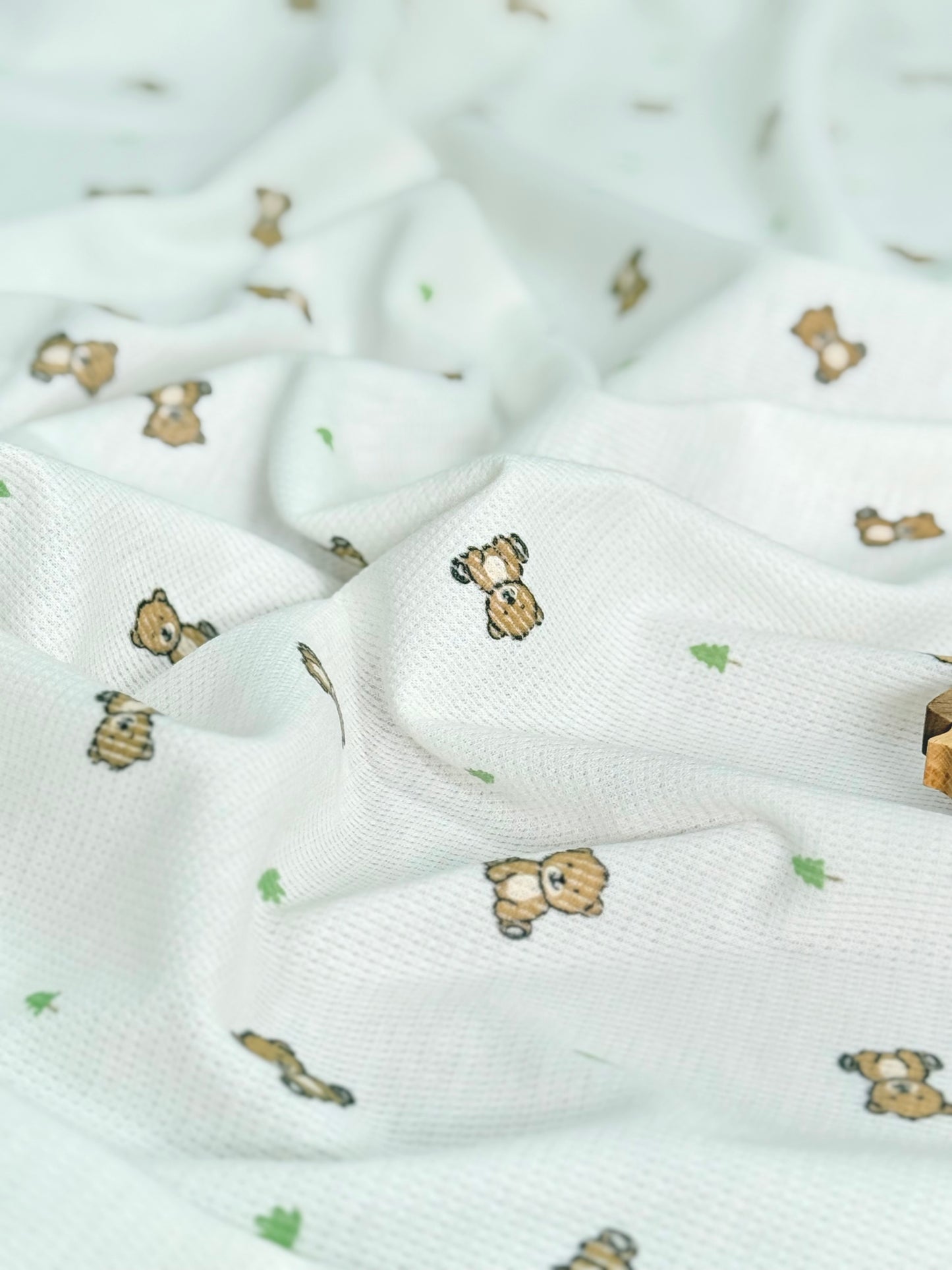 Printed Waffle Teddy Bear