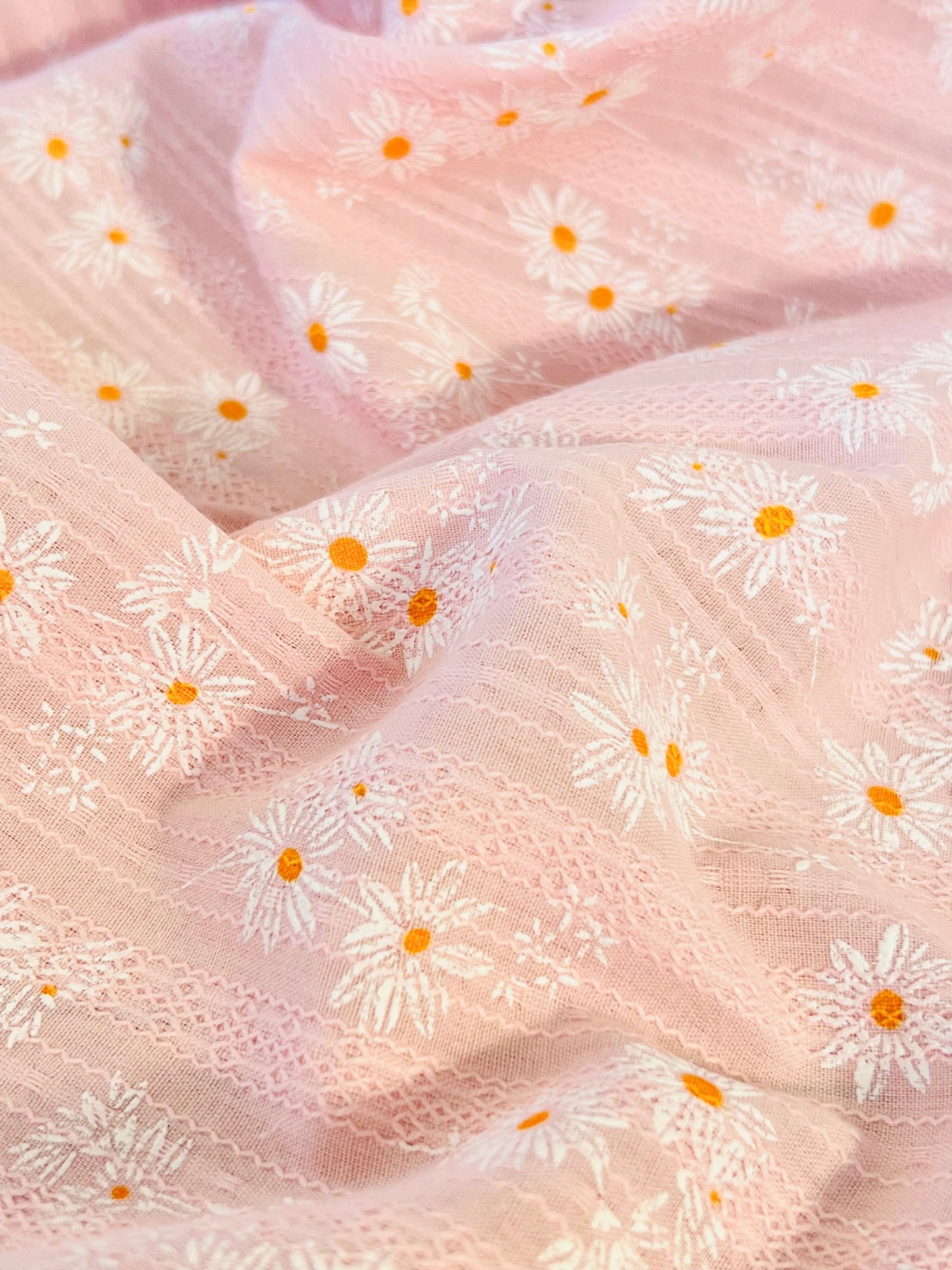 Embroidered Cotton Daisies
