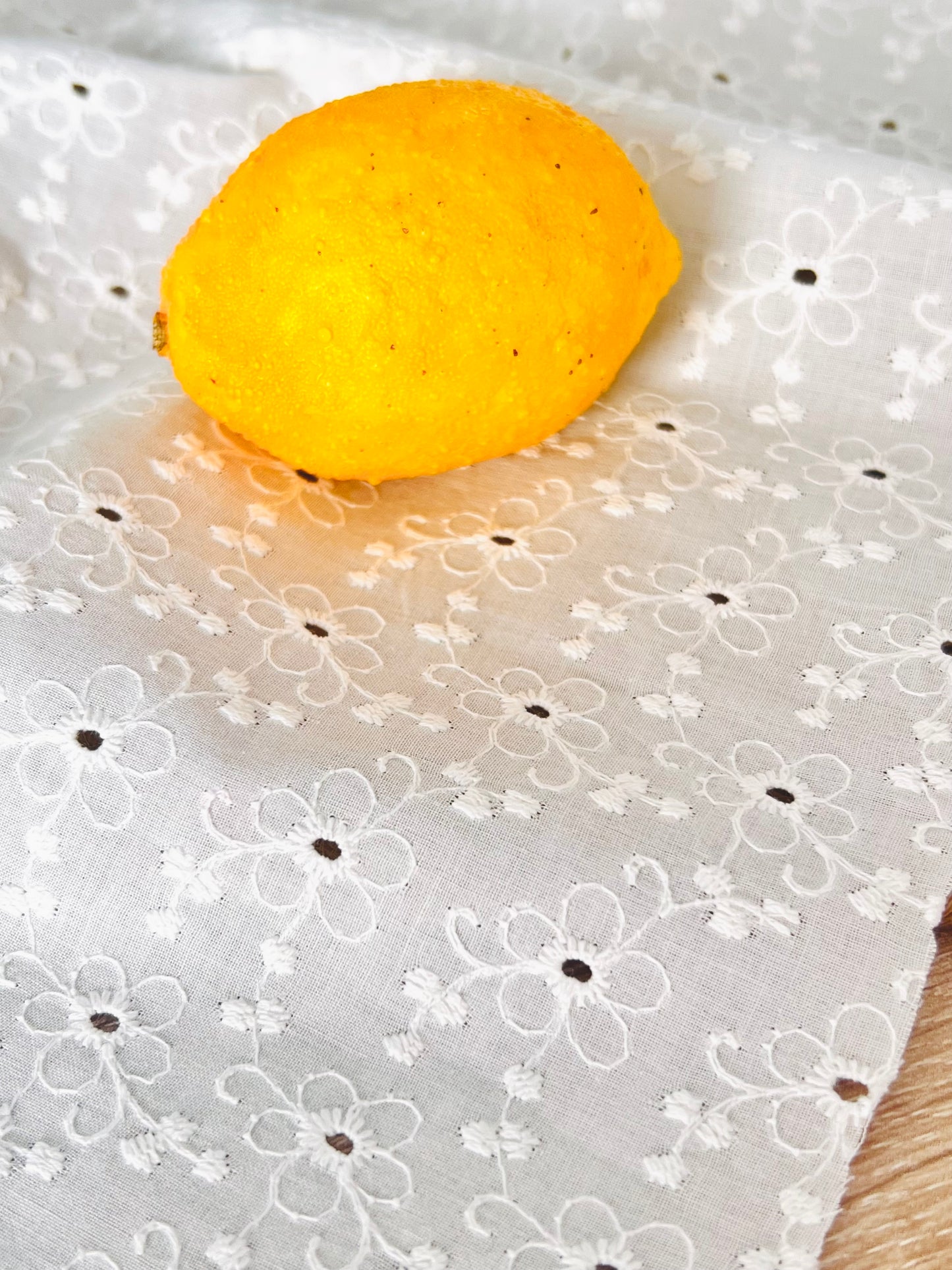 Embroidered Cotton White 16