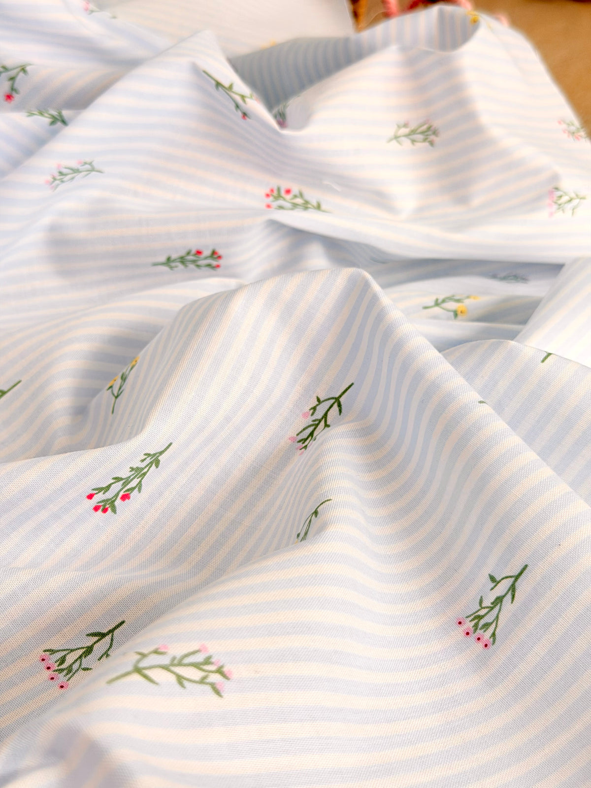 Printed Cotton Blue Blossom