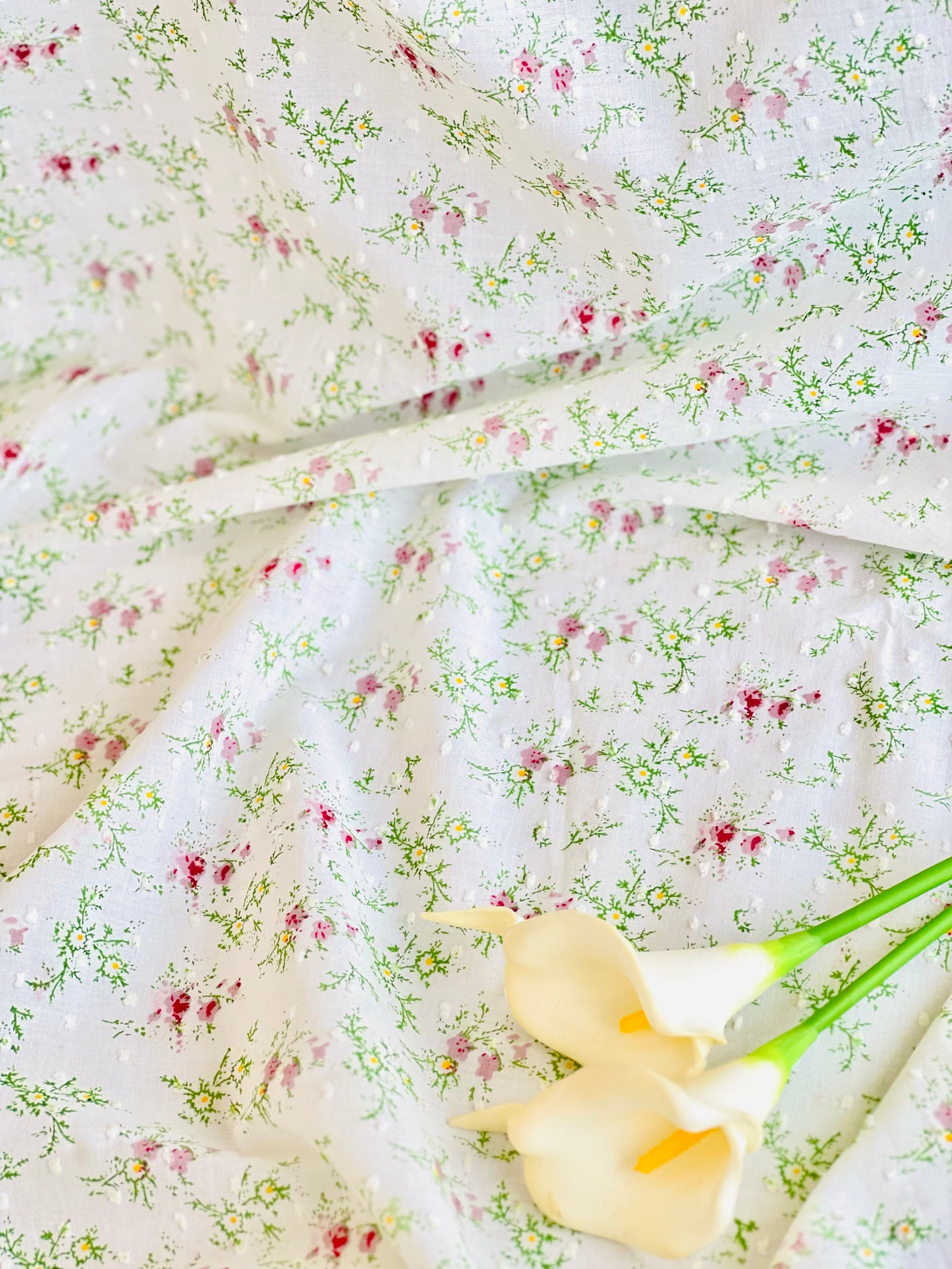 Printed Plumeti Cotton Flowers 07