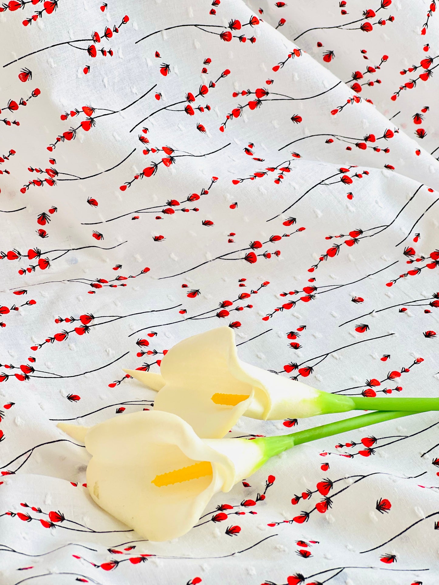 Printed Plumeti Cotton Cherry Tree
