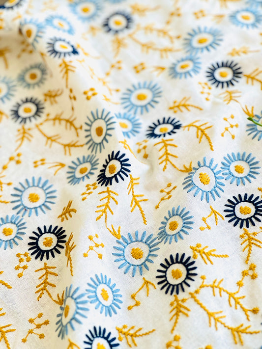 Embroidered Linen Solaris