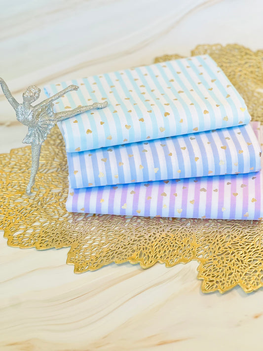 Printed Cotton Foil Hearts