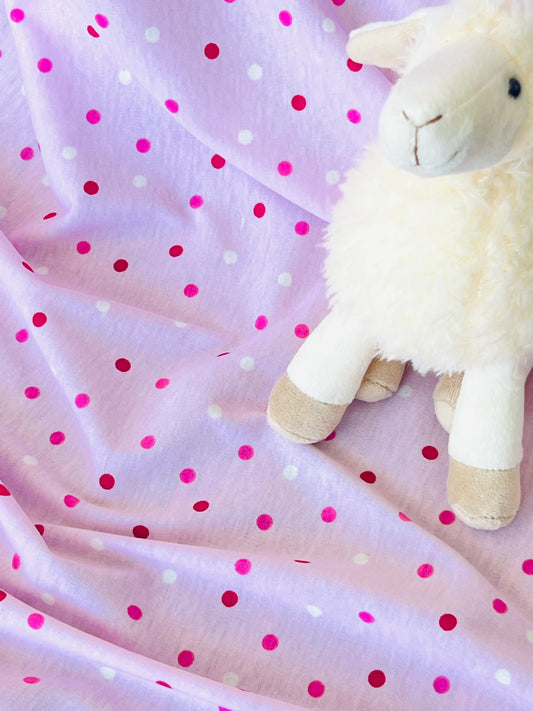 Interlock Pink & Blue Dots