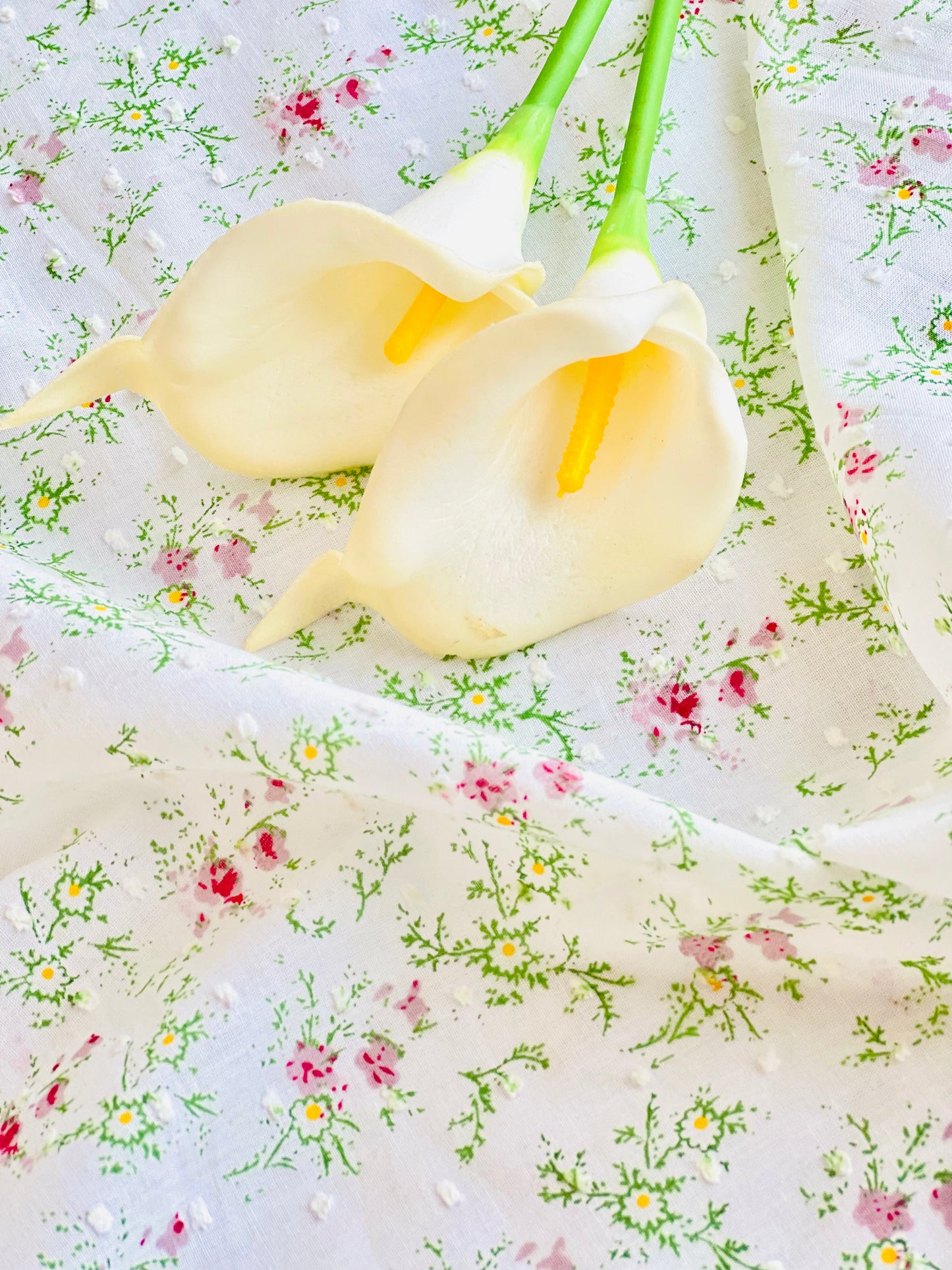 Printed Plumeti Cotton Flowers 07