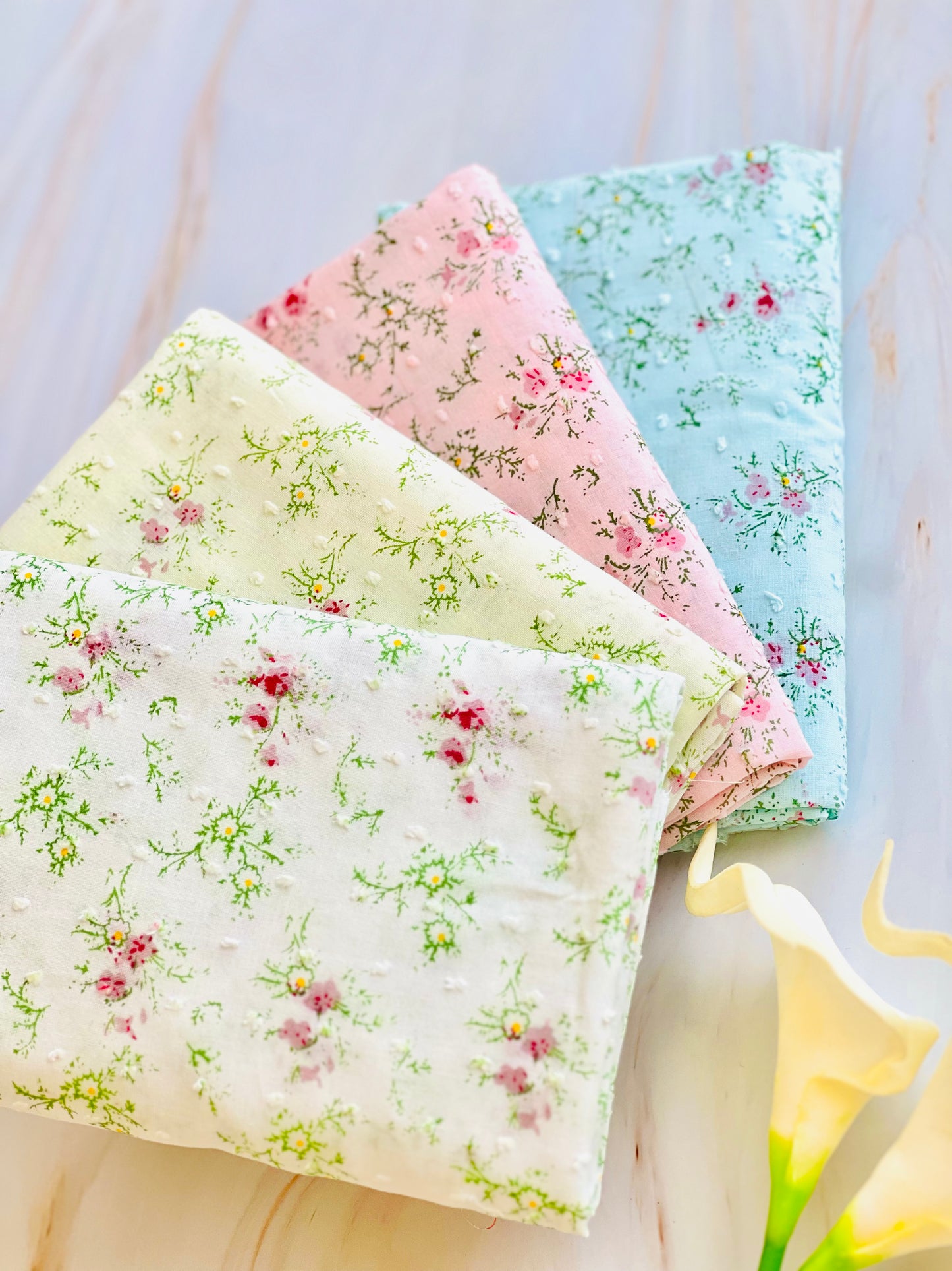 Printed Plumeti Cotton Flowers 07