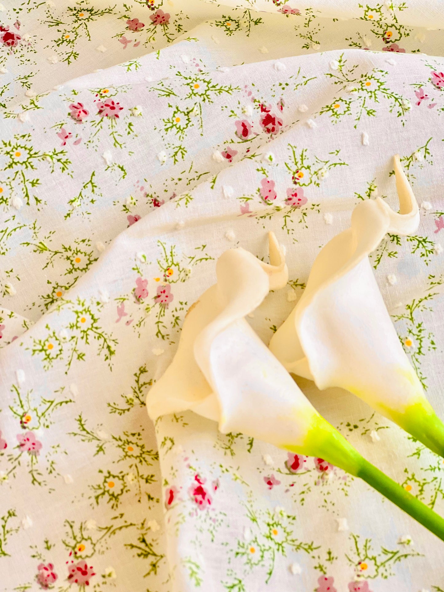 Printed Plumeti Cotton Flowers 07