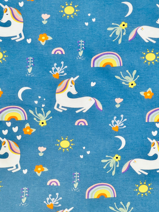 Printed Cotton Jersey Unicorn