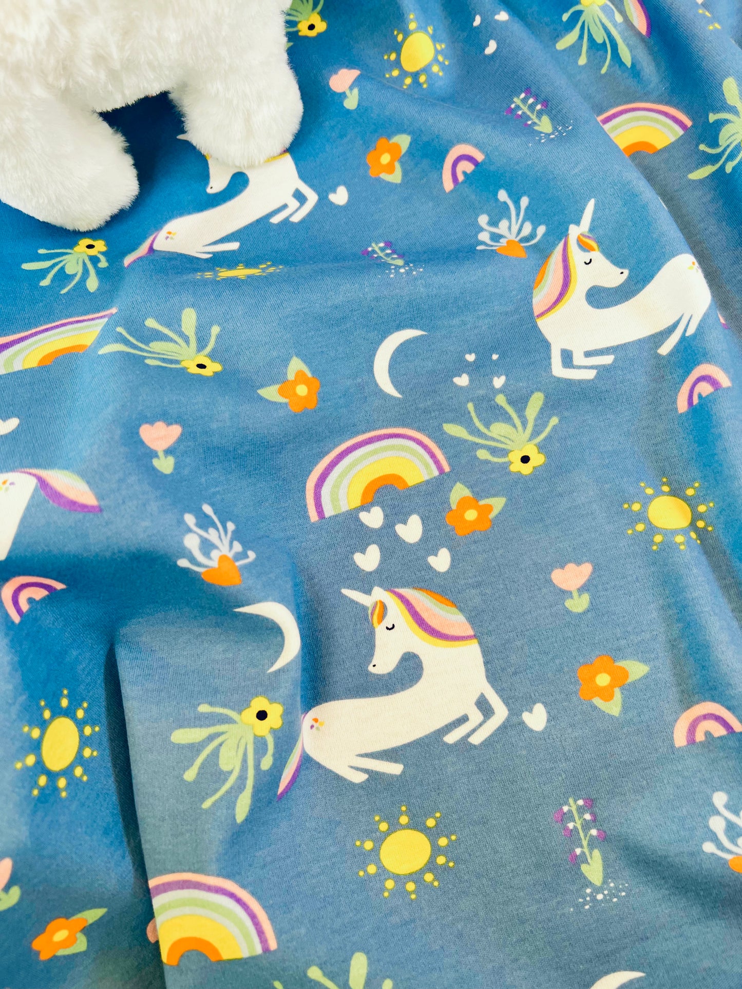 Printed Cotton Jersey Unicorn