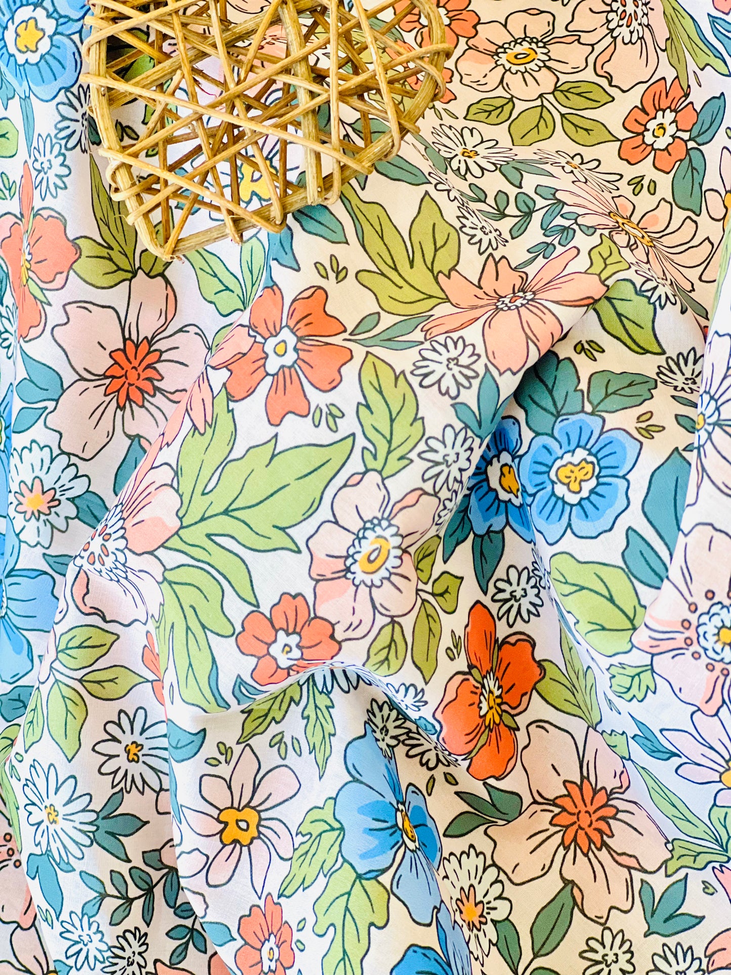Printed Cotton Flowers 02