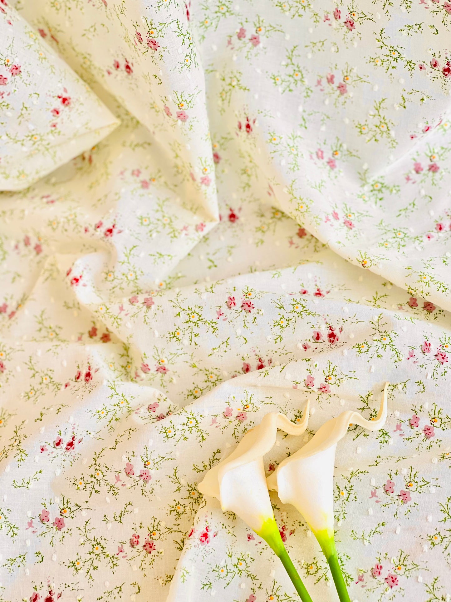 Printed Plumeti Cotton Flowers 07