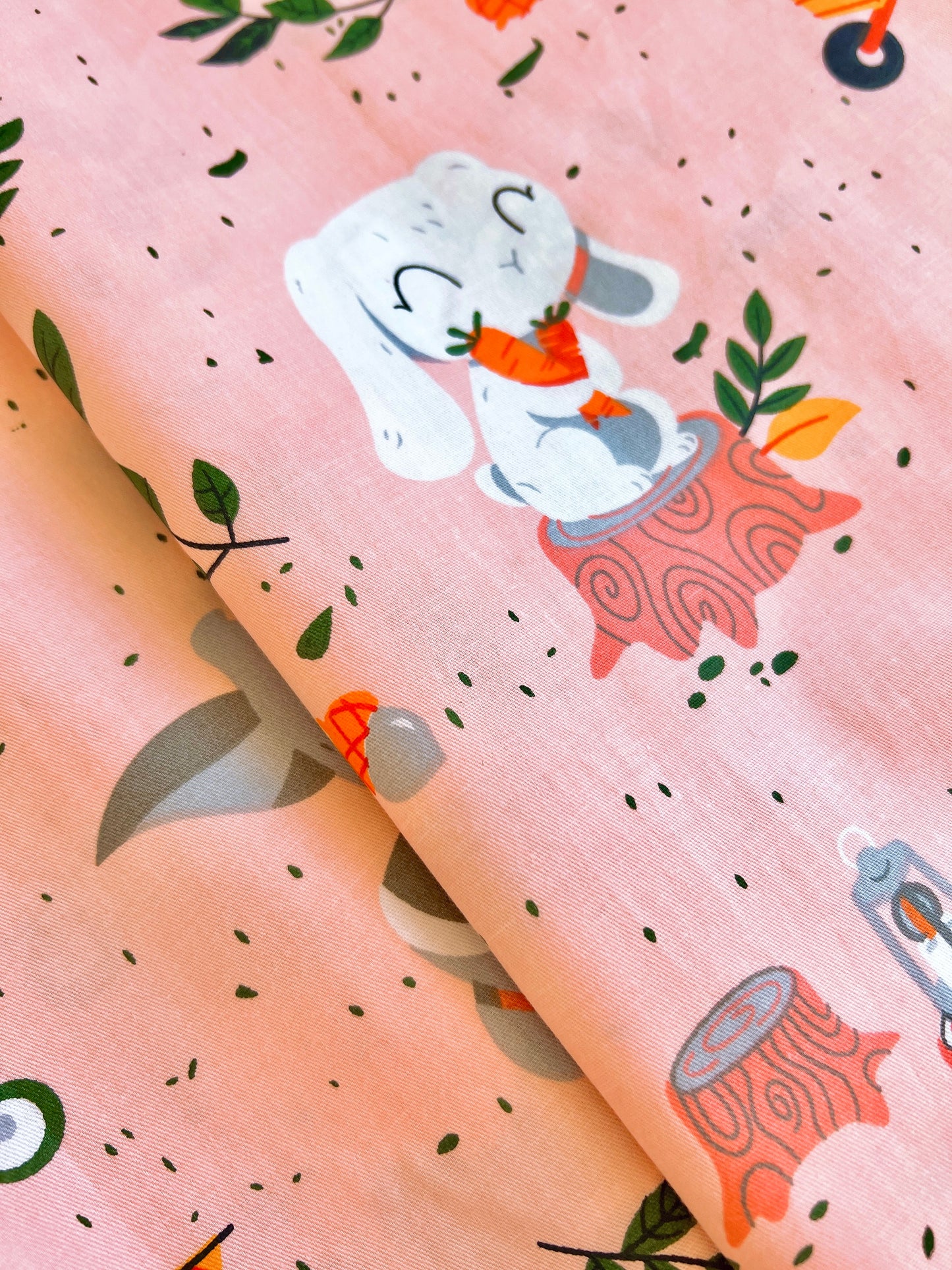 Cotton Twill Pink Forest