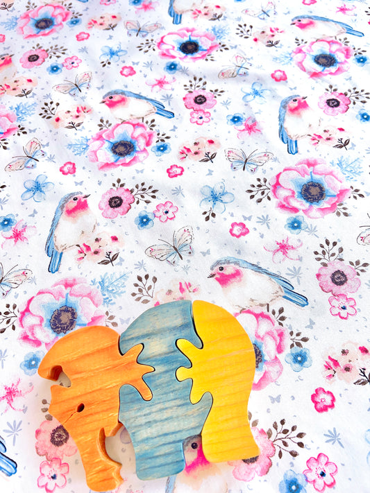 Cotton Twill Blue Bird