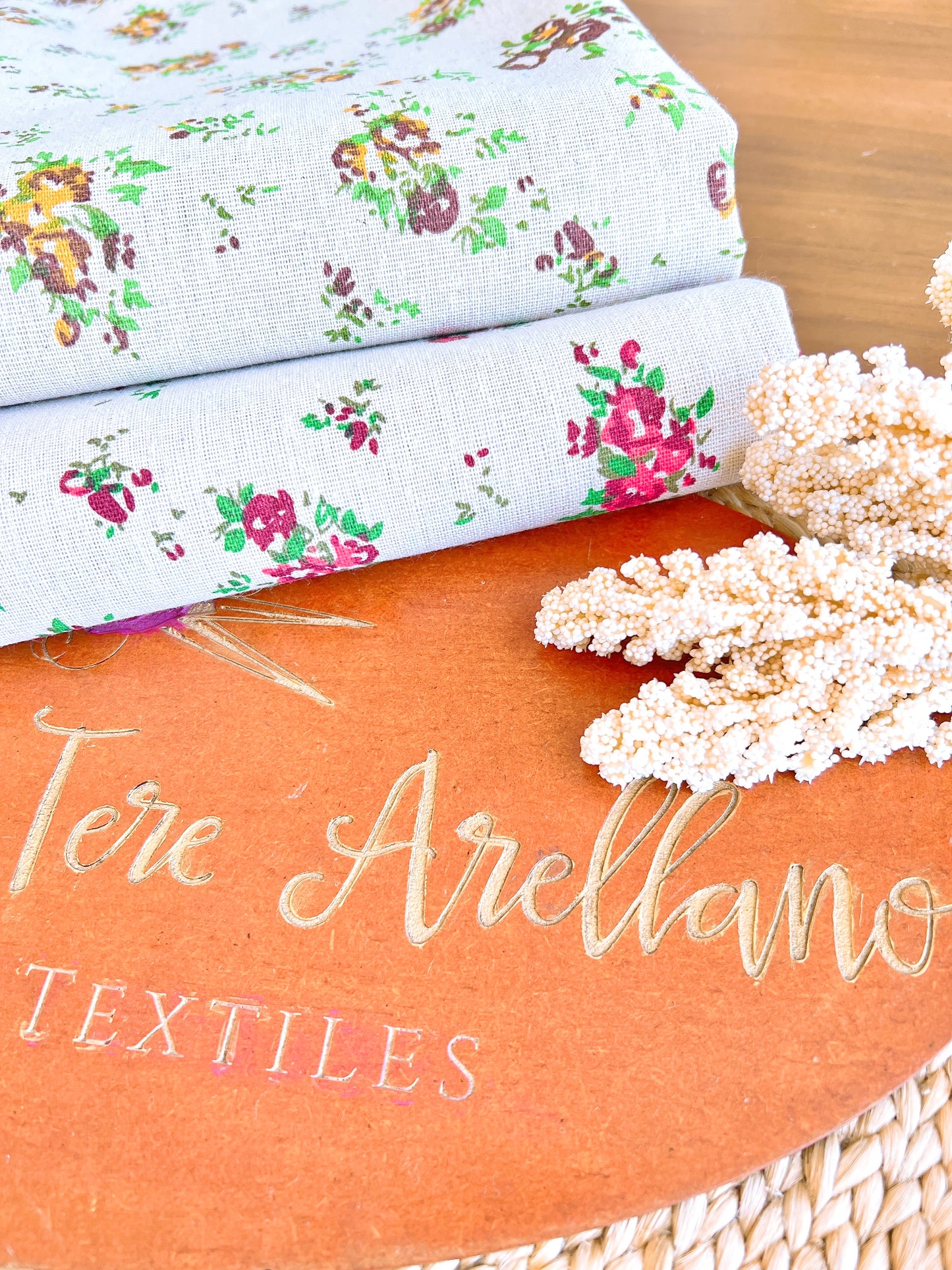 Printed Semi Linen Rose