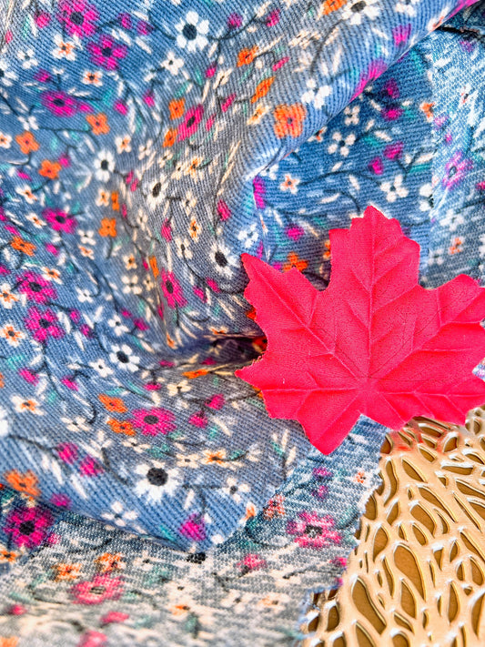 Printed Corduroy Flower 07