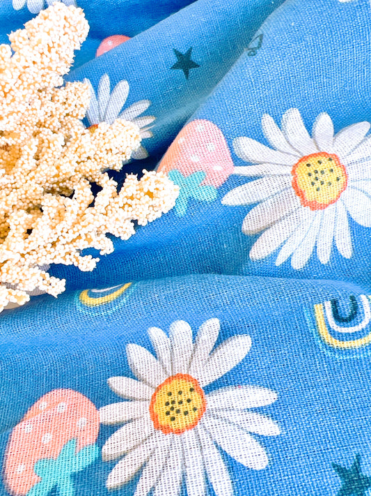 Printed Semi Linen Daisy