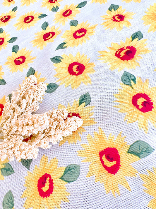 Printed Semi Linen Sunflower