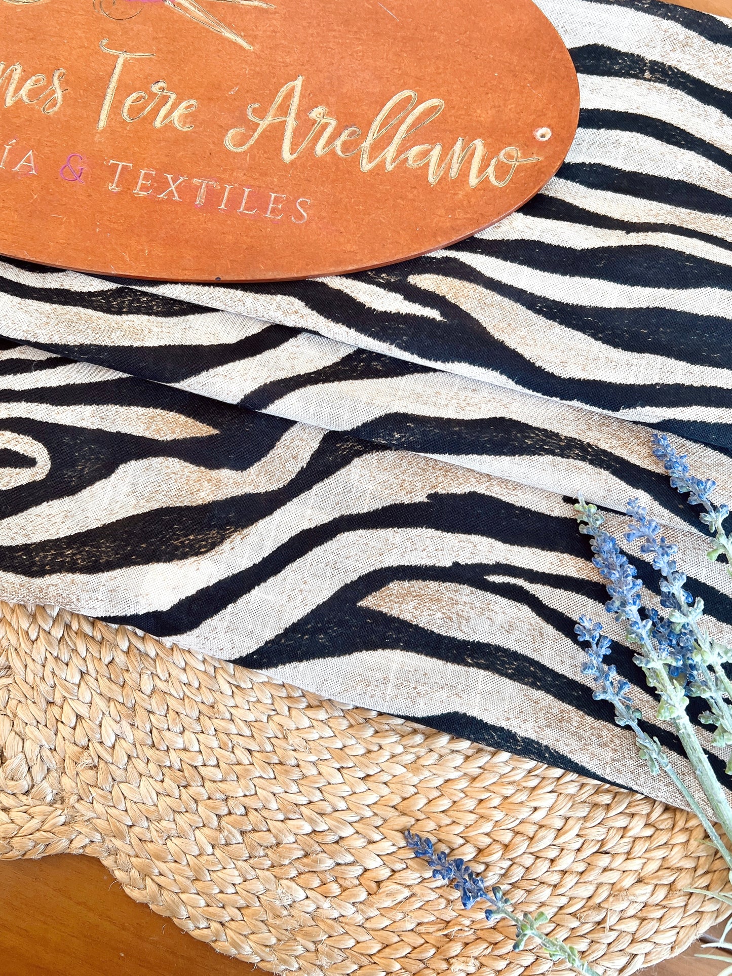 Printed Linen Dark Tiger