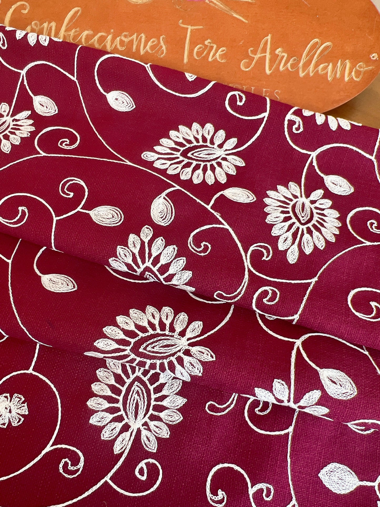 Polyester Embroidered Linen