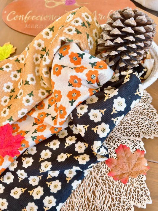 Printed Corduroy Flower 04