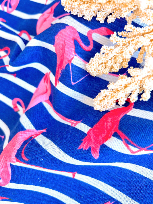 Printed Semi Linen Flamingo