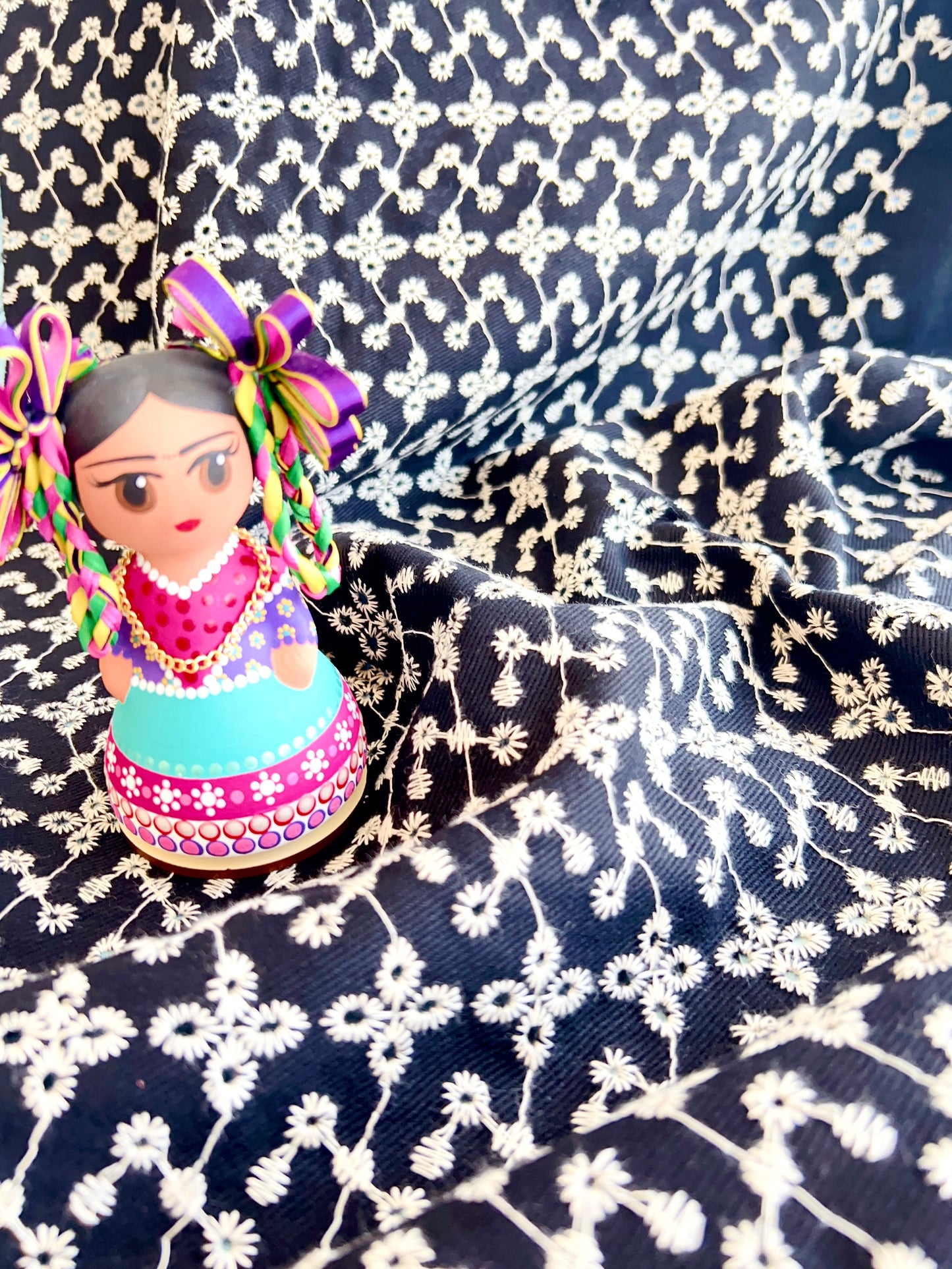 Embroidered Holl Out Fabric