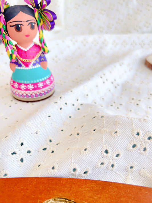 Embroidered Holl Out Fabric