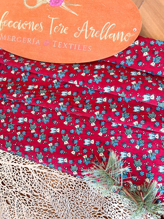 Printed Corduroy Little Bear