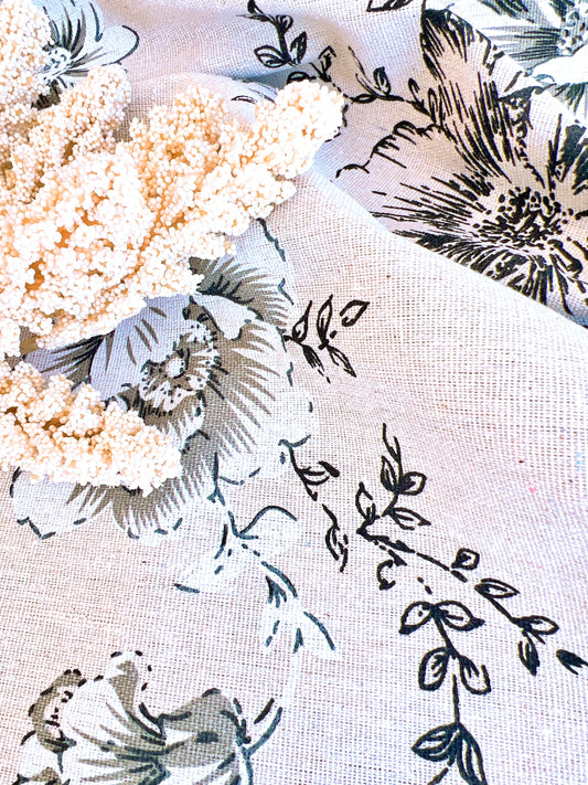 Printed Semi Linen Peony